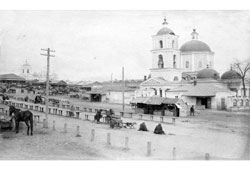Белгород. Панорама Тихвинской церкви, 1918 год