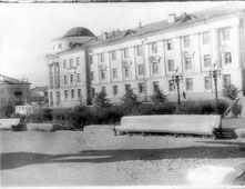Бокситогорск. Сквер у памятник Ленину, 1966 год