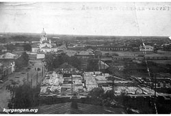 Далматово. Панорама города с запада