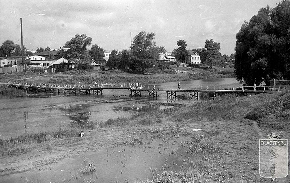Йошкар-Ола. Набережная за пивзаводом, деревянный мост, 1970-е годы