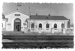 Калтан. Старый железнодорожный вокзал, 1960 год