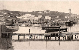 Махачкала. Пристань, вид на железнодорожный вокзал, 1900 год