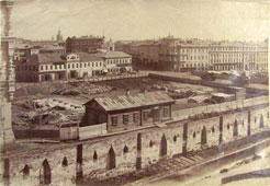 Москва. Строительная площадка южного крыла Политехнического музея, около 1885