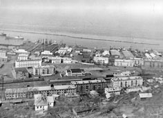 Невельск. Панорама города, 80-е годы