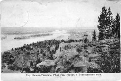 Нижнеудинск. Панорама реки Уда, города и Вознесенской горы