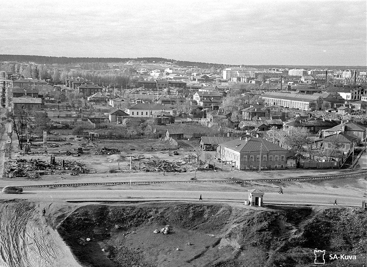 Панорама Петрозаводска, юго-запад, 1941 год