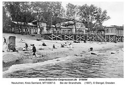 Пионерский. Купальни на пляже, 1907 год