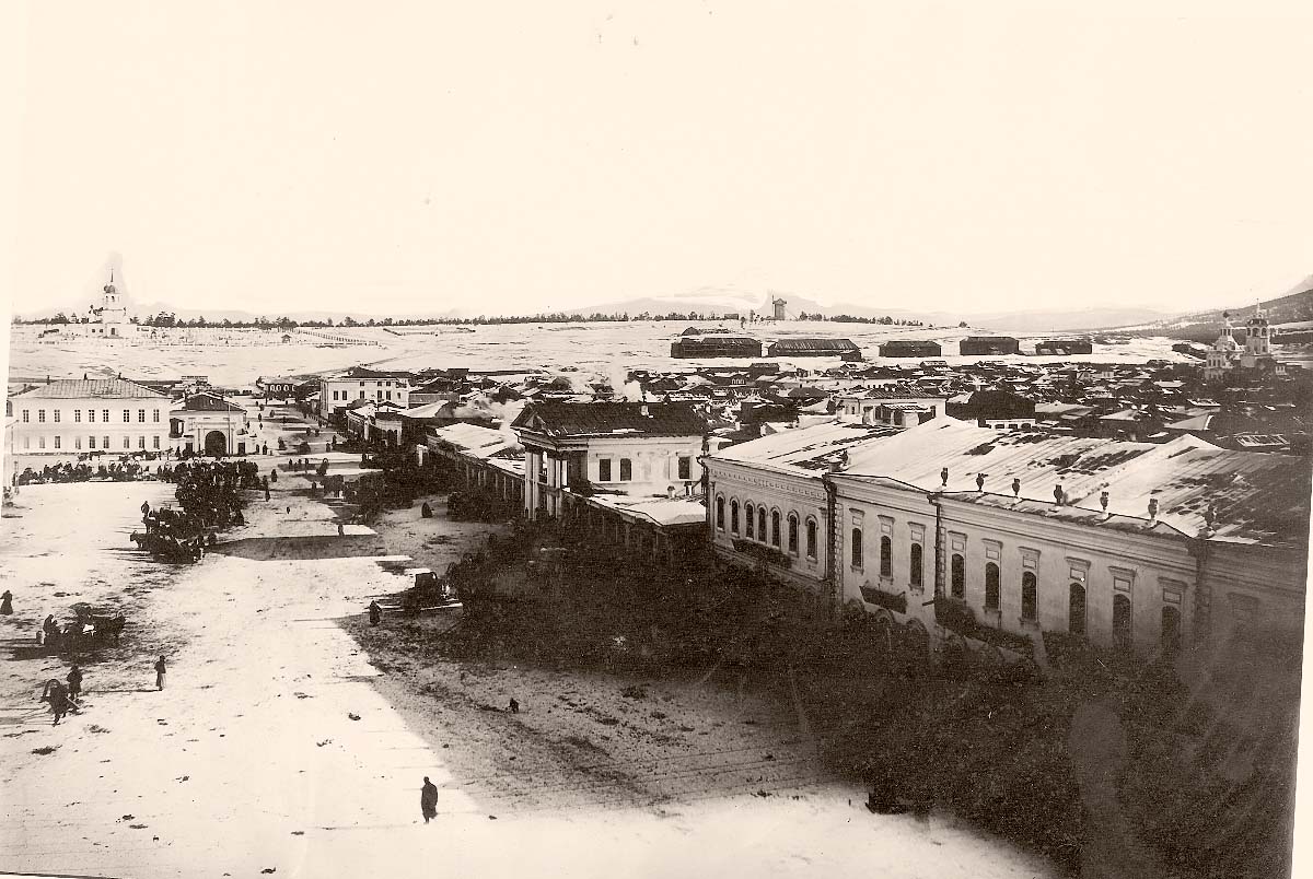 Улан-Удэ (Верхнеудинск). Вид на городскую площадь, 1909 год