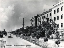 Элиста. Комсомольская улица, 'Красным домом', 1959 год