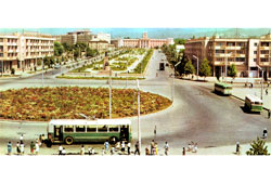 Душанбе. Привокзальная площадь, 70-е годы