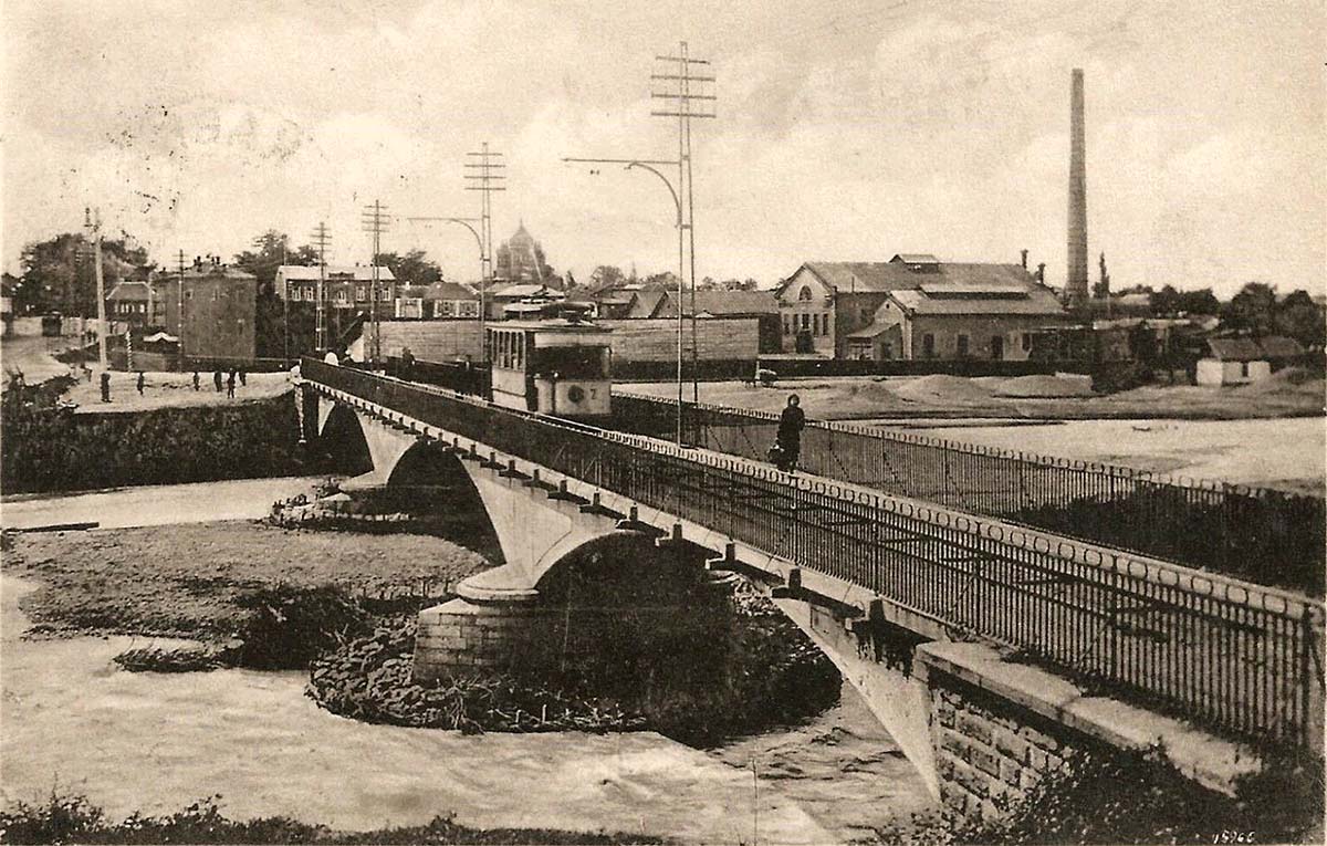 Владикавказ. Трамвайный мост и электрическая станция, 1915