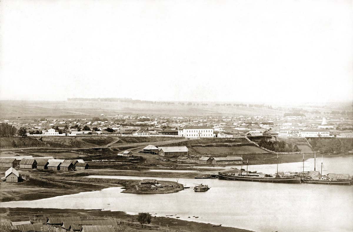 Вид на Елабугу из Чертова городища, 1910
