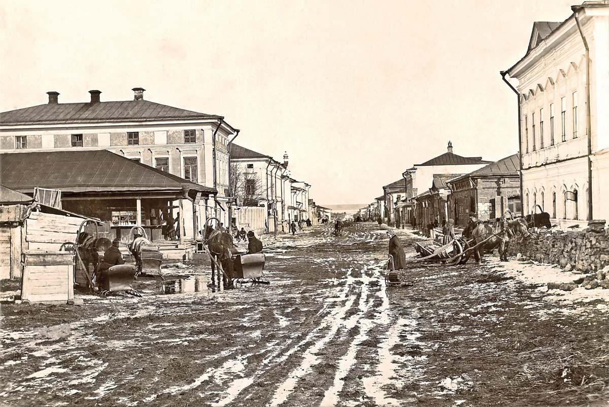 Елабуга. Улица Казанская возле Хлебной площади, 1910