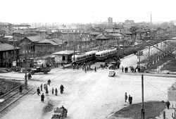 Кемерово. Перекресток проспекта Советского и улицы Кирова, весна 1941 года