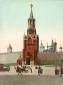 Москва. Кремль - Спасские ворота, Башня с часами, около 1890