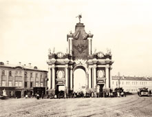 Москва. Красные ворота - историческая триумфальная арка, около 1890