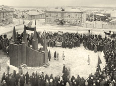 Нарьян-Мар. Торжественный митинг, 7 ноября, 1934