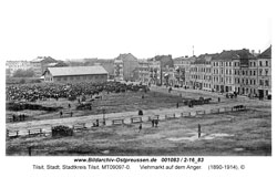 Советск. Рынок скота на площади, 1890-1914 годы