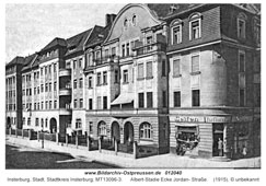 Черняховск. Угол улиц Альберта Штади и Йордан, 1915 год