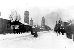 Ядрин. Зимняя панорама города