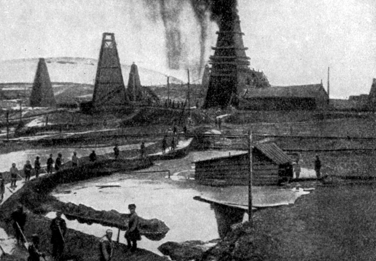 Baku. Oil wells