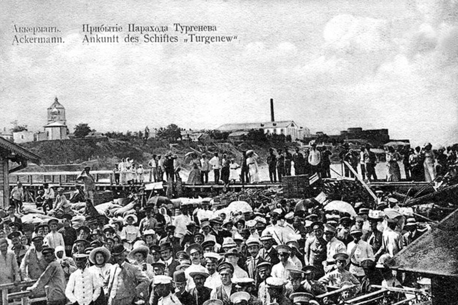 Bilhorod-Dnistrovskyi. Arrival of the steamer 'Turgenev'