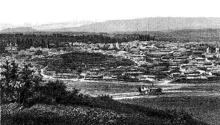 Bilohirsk. Panorama of the city