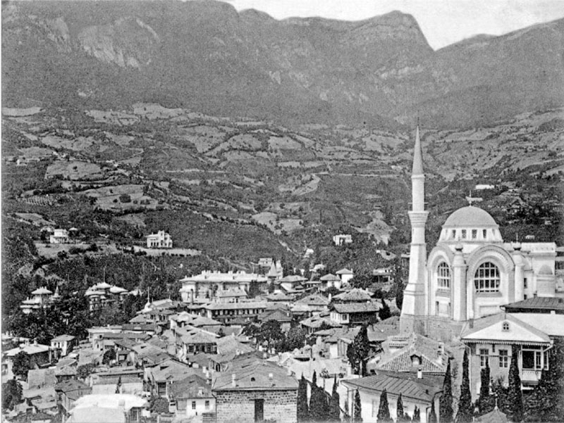 Gurzuf. Panorama of the city